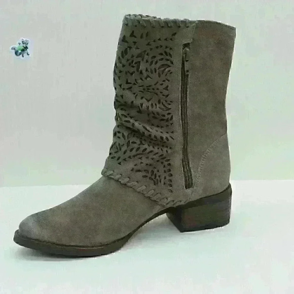 Naughty Monkey Women's Vamp Phyer Taupe Suede Leather Ankle Boots Size US 8 - Picture 4 of 11